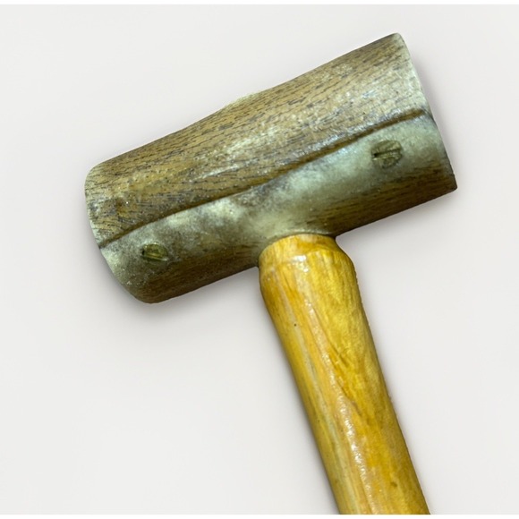 Garland No. 3 Rawhide Mallet Hammer 1-3/4" x 3-3/8" x 9 oz USA Leather Stamping - Picture 4 of 6